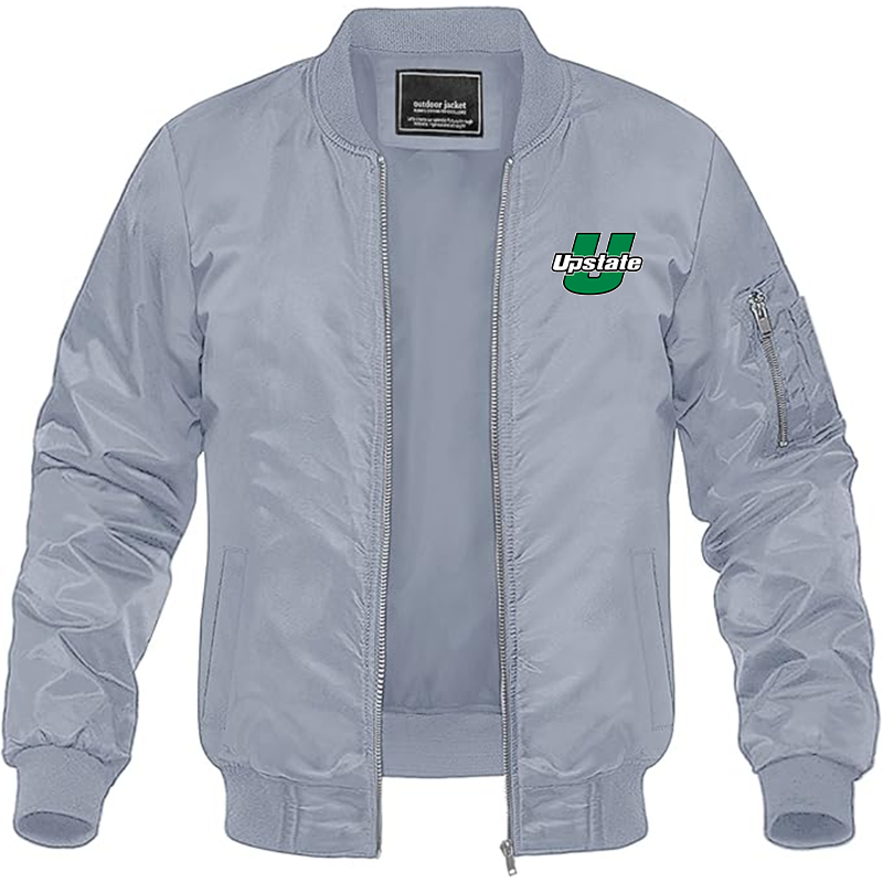 Men's  USC Upstate Spartans Lightweight Bomber Jacket Windbreaker Softshell Varsity Jacket Coat