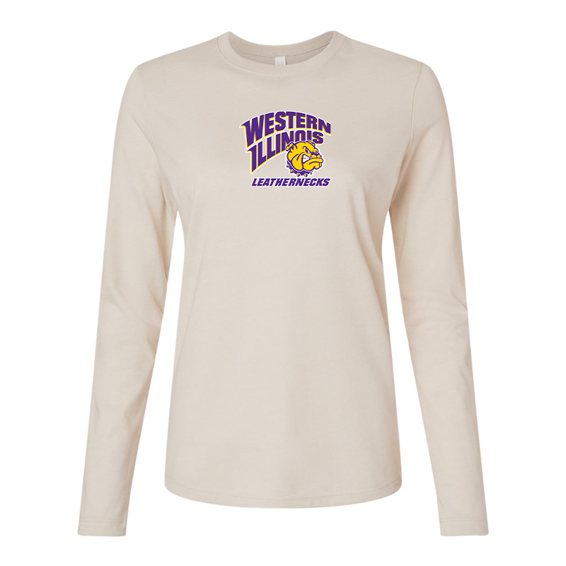 BELLA CANVAS Women’s Western Illinois Leathernecks Jersey Long Sleeve Tee