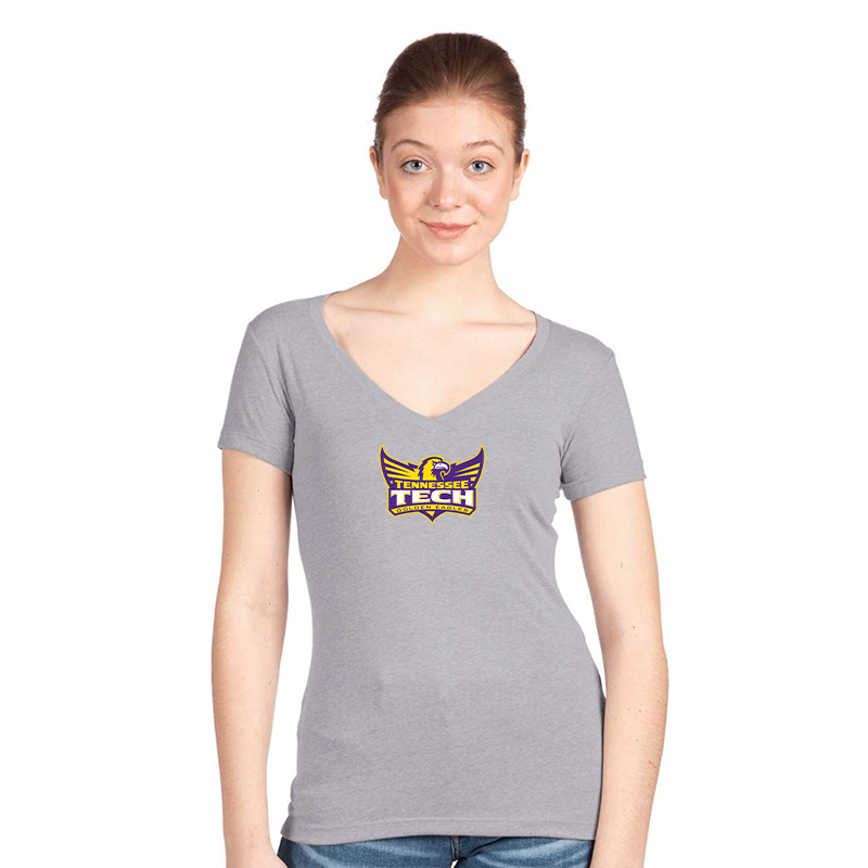 Women's Tennessee Tech Golden Eagles  Next Level V-Neck T-Shirt