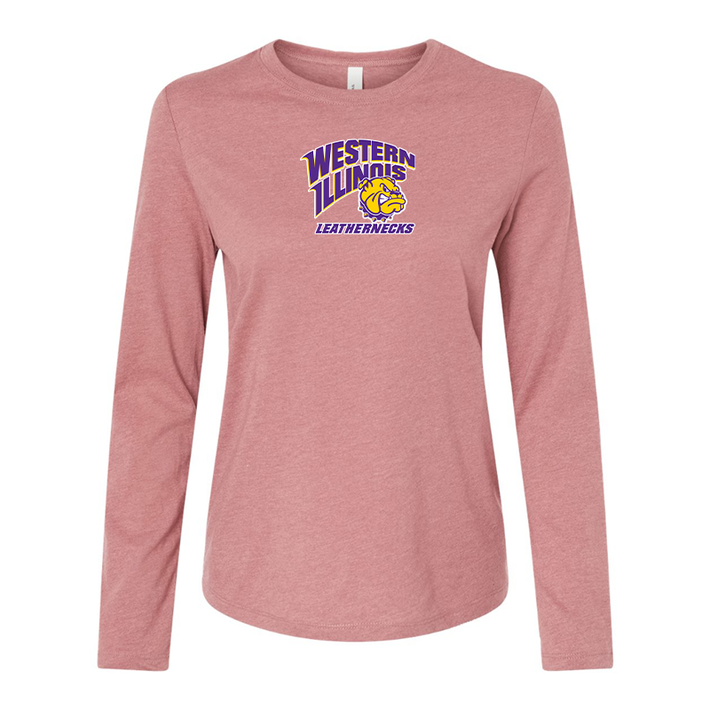 BELLA CANVAS Women’s Western Illinois Leathernecks Jersey Long Sleeve Tee