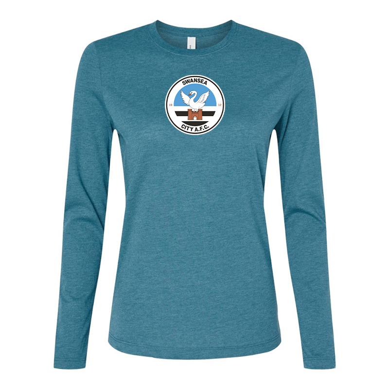 BELLA CANVAS Women’s  Swansea City Soccer Jersey Long Sleeve Tee