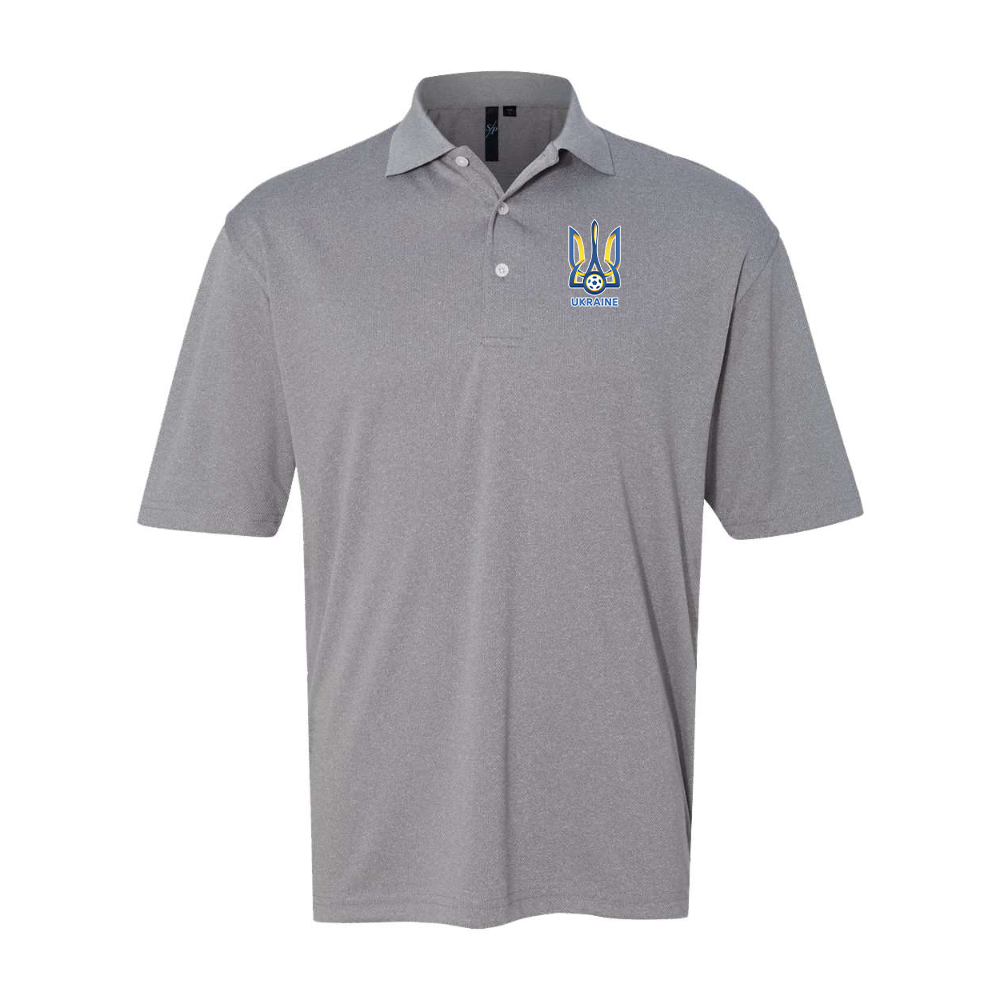 Men's Ukraine National Football Soccer Team Sierra Pacific Moisture Free Mesh Polo
