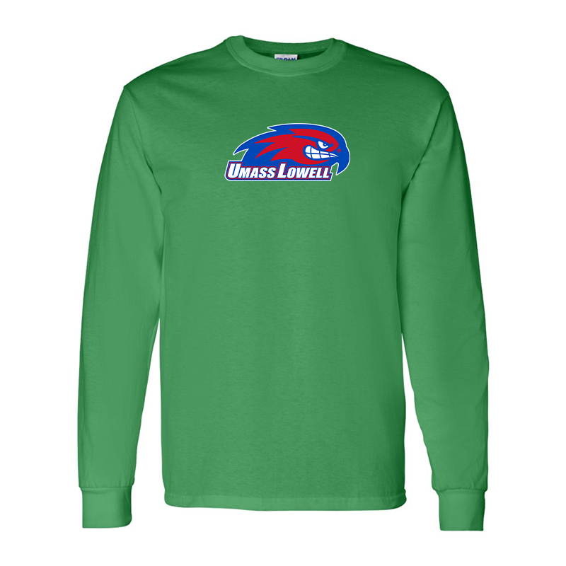 Men's UMass Lowell River Hawks  Gildan Heavy Cotton Long Sleeve T-Shirt