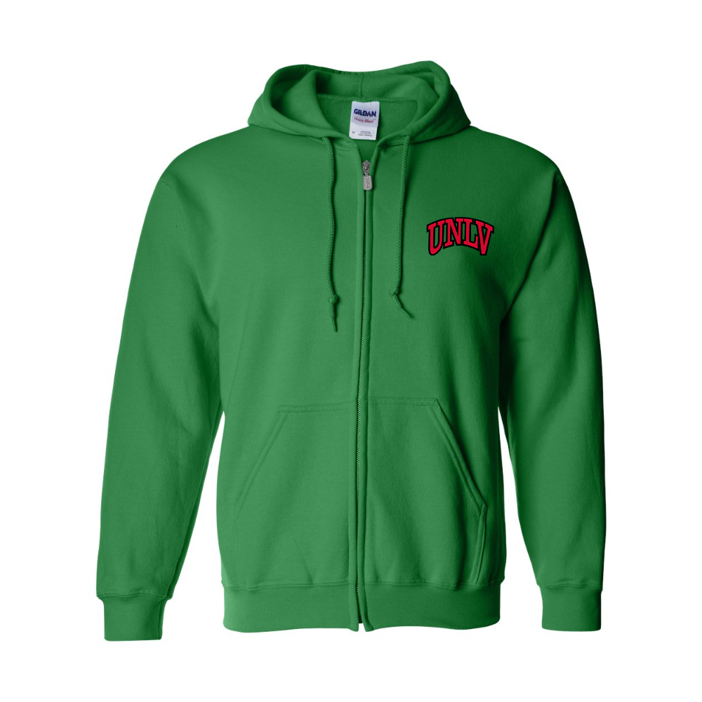 Men's UNLV Rebels Gildan  Heavy Blend Full Zip Hooded Sweatshirt