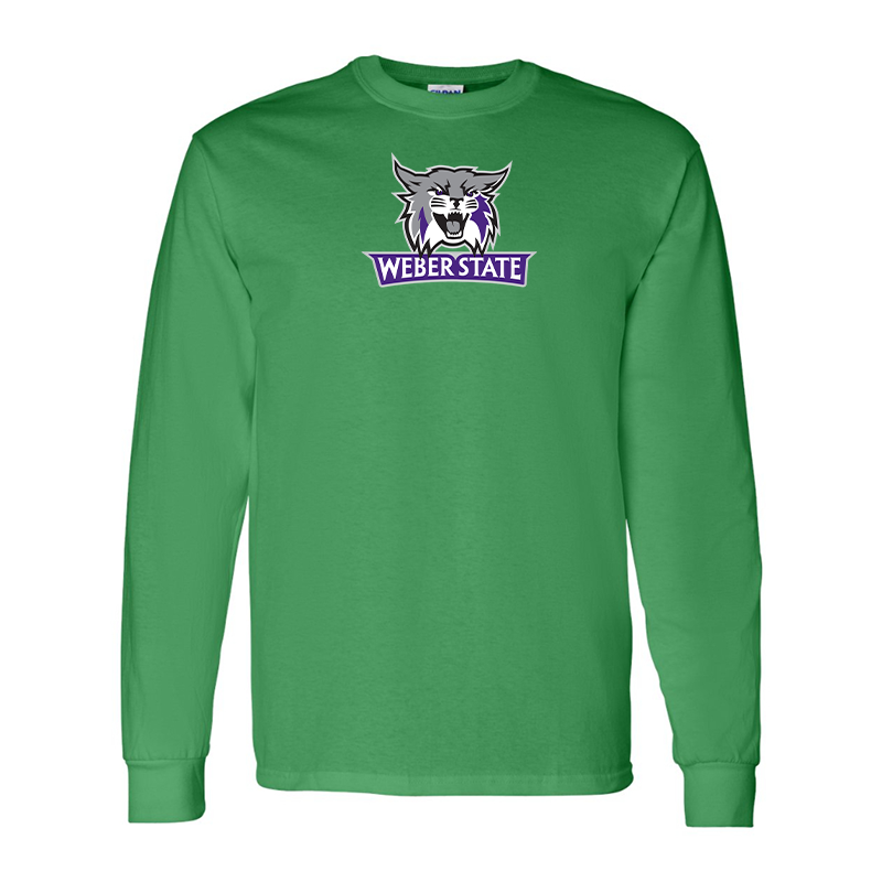 Men's Weber State Wildcats Gildan Heavy Cotton Long Sleeve T-Shirt