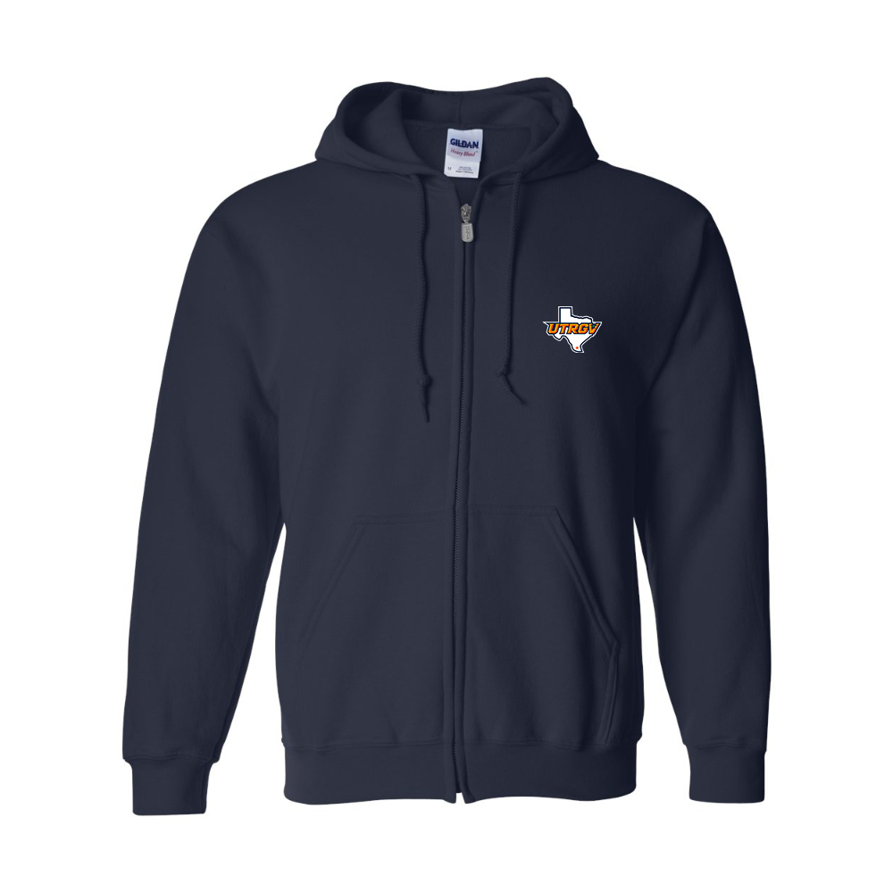 Men's UTRGV Vaqueros JERZEES NuBlend Full-Zip Hooded Sweatshirt