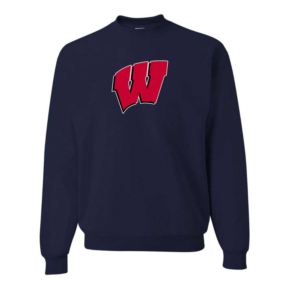Men's Wisconsin Badgers JERZEES NuBlend Crewneck Sweatshirt