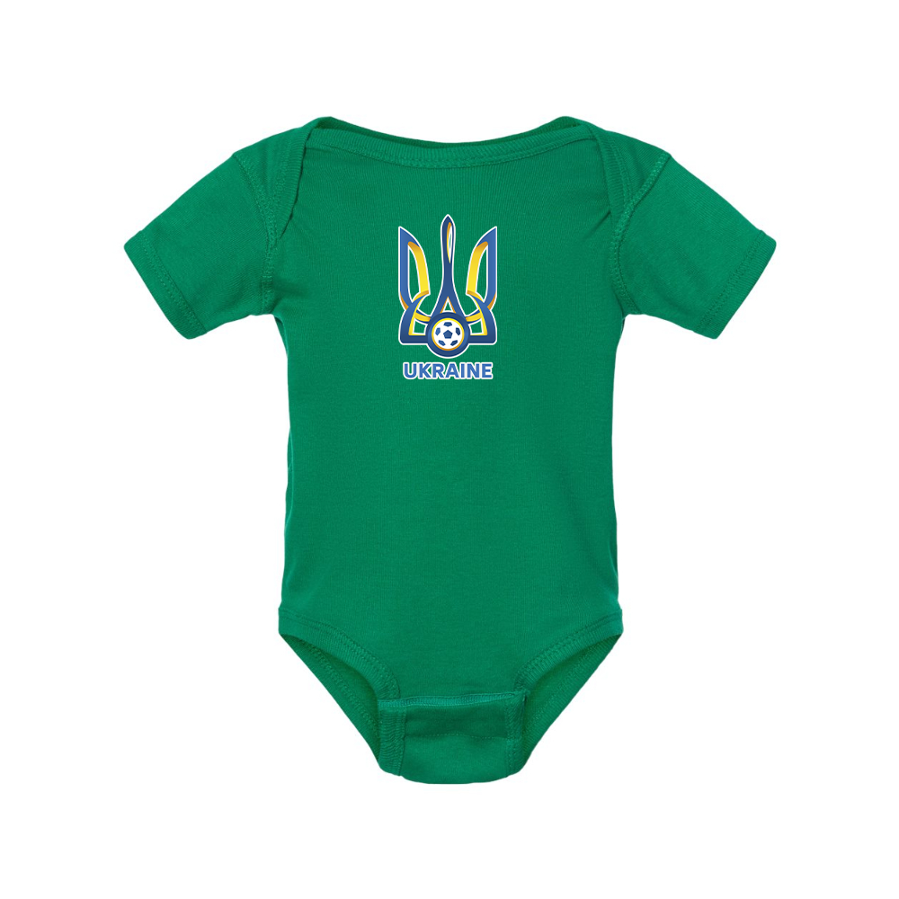 Ukraine National Football Soccer Team Rabbit Skins Infant Baby Rib Bodysuit