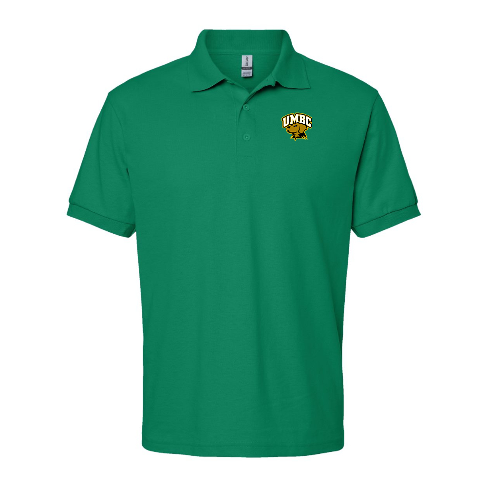 Men's  UMBC Retrievers Gildan Dry Blend Jersey Polo