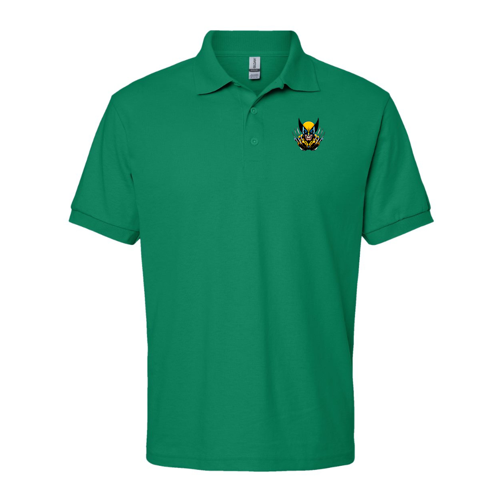 Men's Wolverine 2025 Art  Gildan Dry Blend Jersey Polo