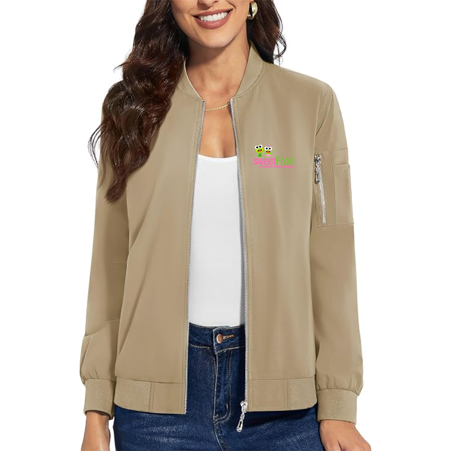 Women's Sweet Frog Frozen Premium Bomber Jacket Outerwear