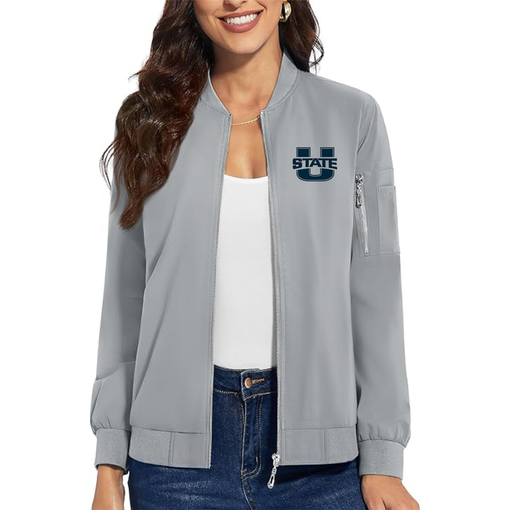 Women's  Utah State Aggies Premium Bomber Jacket Outerwear