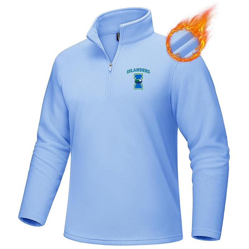Men's  Texas AM CC Islanders  MAGCOMSEN Men_s Quarter-Zip Pullover Polar Fleece Sweatshirt Stand Collar Long Sleeve Shirt for Men Thermal Winter Fall