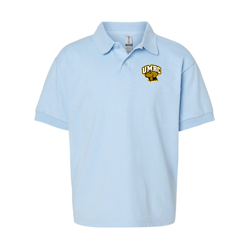 Youth UMBC Retrievers Gildan Dry Blend Jersey Polo