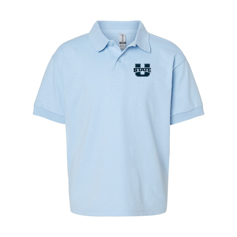 Youth Utah State Aggies Gildan Dry Blend Jersey Polo