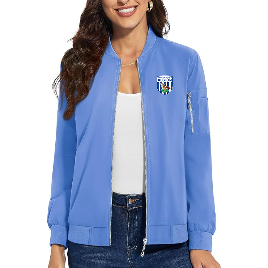 Women's  West Bromwich Albion Soccer Premium Bomber Jacket Outerwear