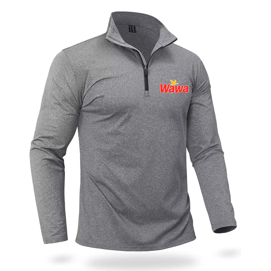 Men's Wawa Gas Station Boladeci Men_s Quarter Zip Pullover Premium Fleece Lined Heather Long Sleeve Golf Shirts Midweight 1_4 Half Zip Sweatshirts