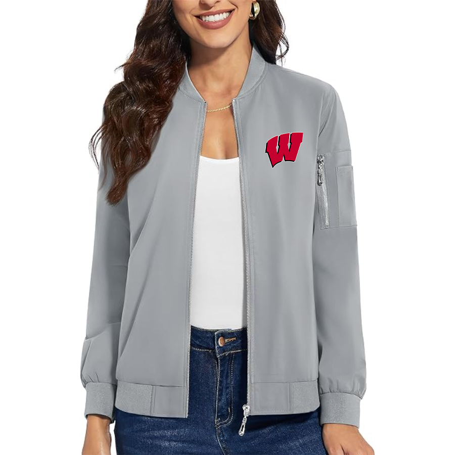 Women's Wisconsin Badgers Premium Bomber Jacket Outerwear