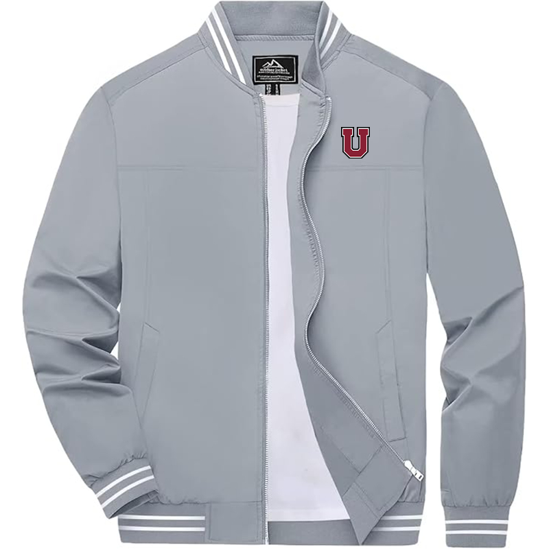 Men's Union Dutchmen Lightweight Zip-Up Bomber Jacket  Ribbed Collar and Cuffs Outerwear