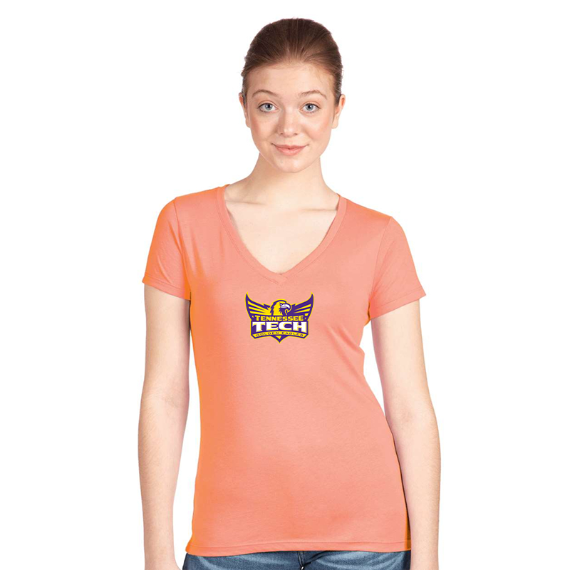 Women's Tennessee Tech Golden Eagles  Next Level V-Neck T-Shirt