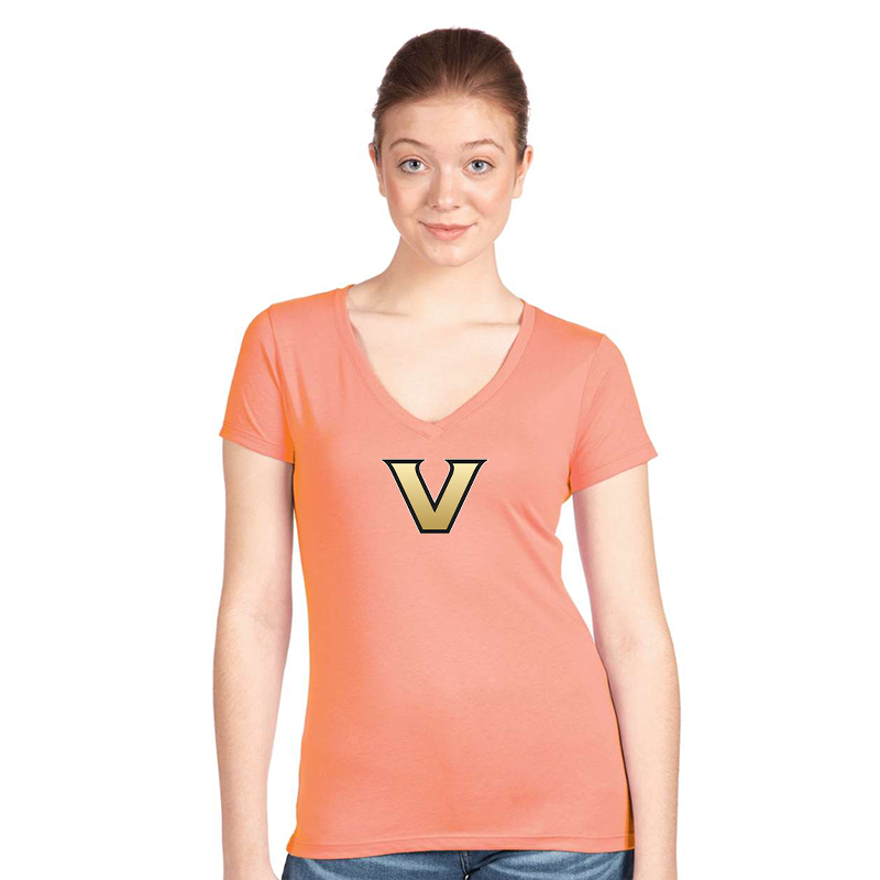 Women's  Vanderbilt Commodores  Next Level V-Neck T-Shirt