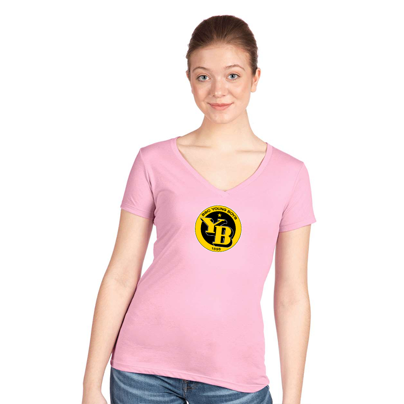 Women's  Young Boys Soccer Next Level V-Neck T-Shirt
