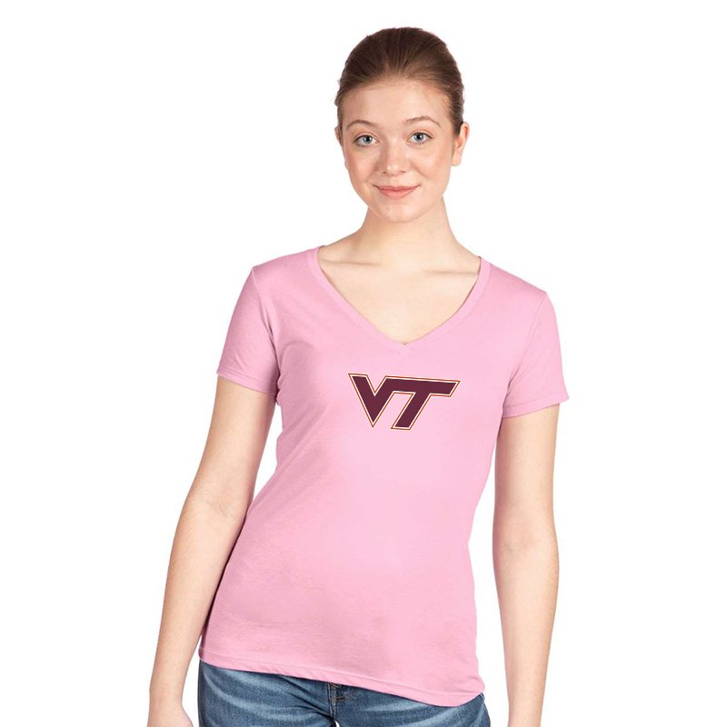 Women's Virginia Tech Hokies  Next Level V-Neck T-Shirt