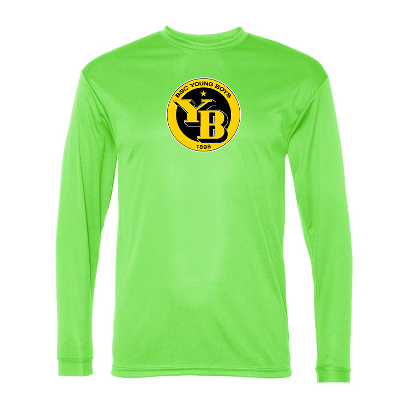 Men's  Young Boys Soccer Performance Long Sleeve T-Shirt