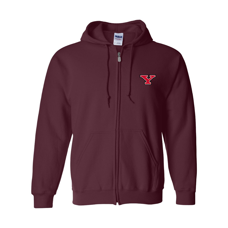 Men's Youngstown State Penguins Gildan  Heavy Blend Full Zip Hooded Sweatshirt