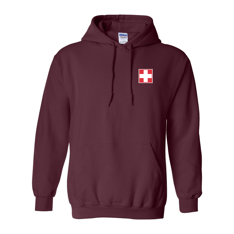Men's  Switzerland National Football Soccer Team Gildan  Heavy Blend Hooded Sweatshirt