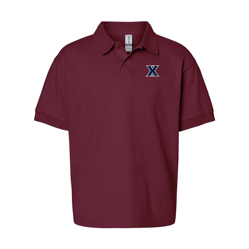 Youth Xavier Musketeers Gildan Dry Blend Jersey Polo