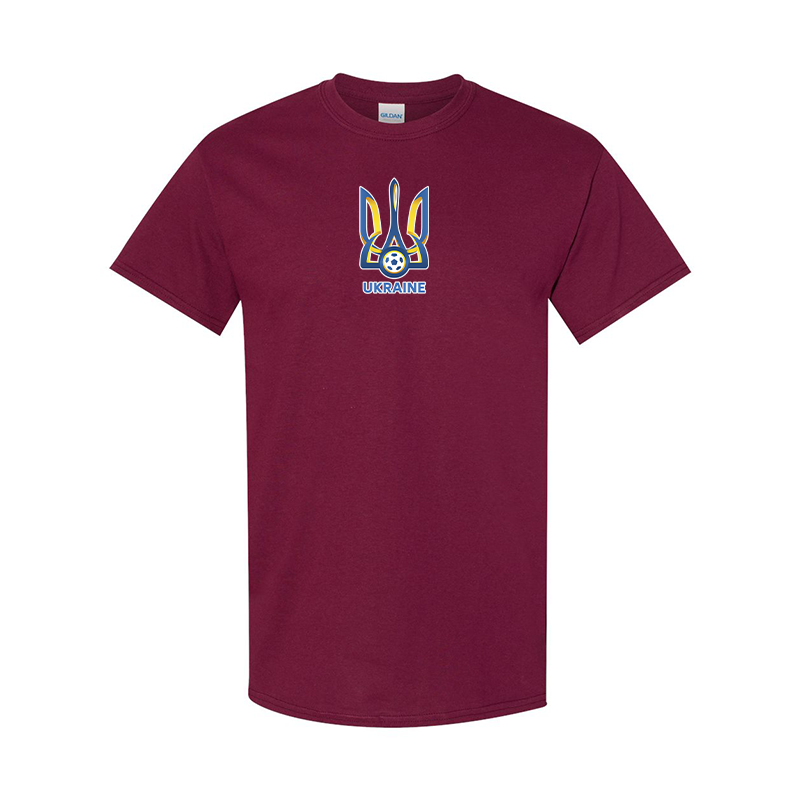 Men's Ukraine National Football Soccer Team Gildan Heavy Cotton T-Shirt