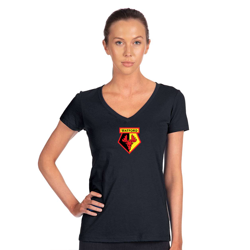 Women's  Watford Soccer  Next Level V-Neck T-Shirt