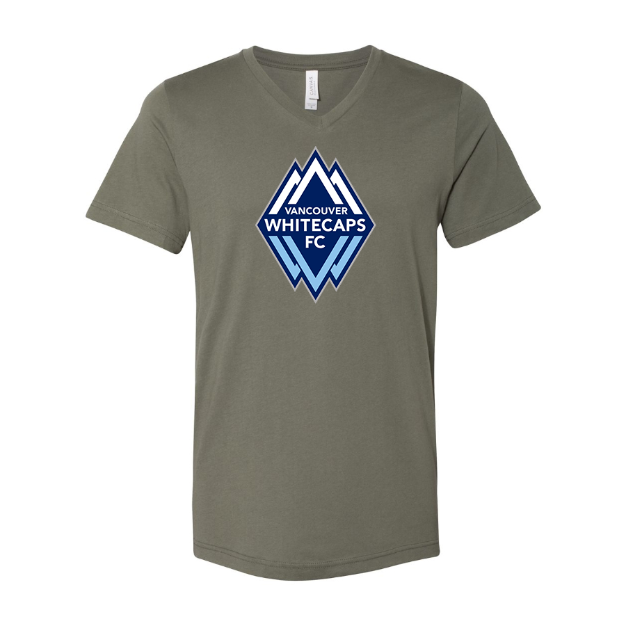 Men's Vancouver Whitecaps FC BELLA + CANVAS - Jersey V-Neck T-Shirt