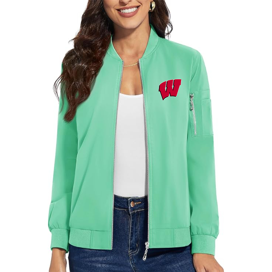 Women's Wisconsin Badgers Premium Bomber Jacket Outerwear
