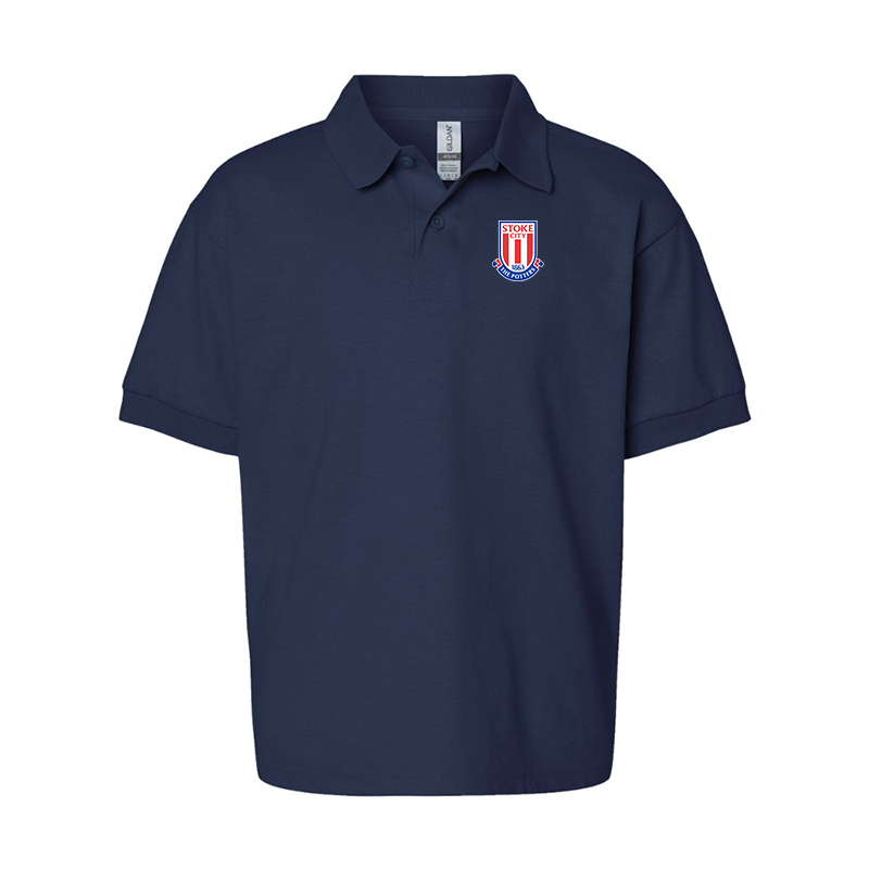 Youth Stoke City Soccer  Gildan Dry Blend Jersey Polo