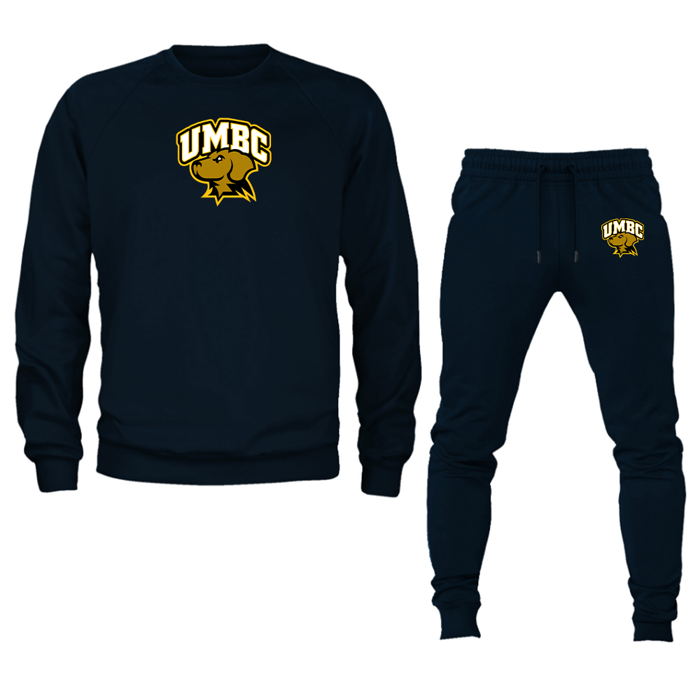 Men's UMBC Retrievers Crewneck Sweatshirt Joggers Suit