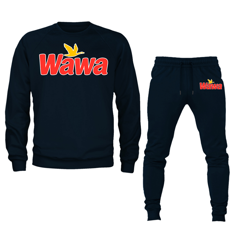 Men's Wawa Gas Station Crewneck Sweatshirt Joggers Suit