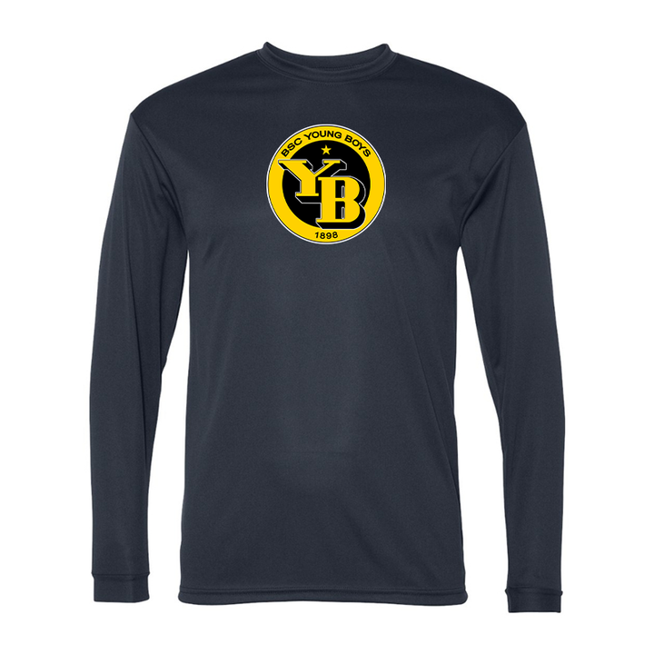 Men's  Young Boys Soccer Performance Long Sleeve T-Shirt