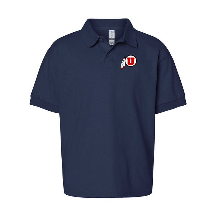 Youth Utah Utes Gildan Dry Blend Jersey Polo