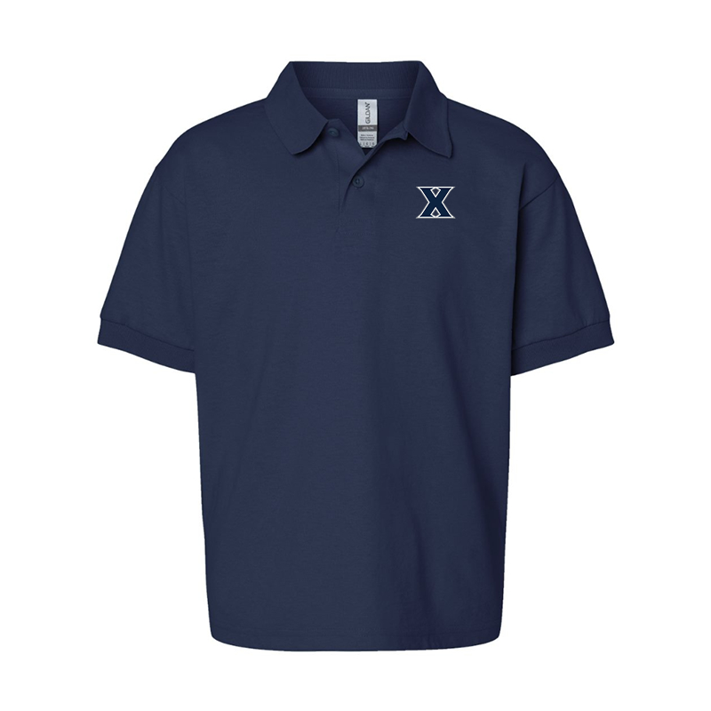 Youth Xavier Musketeers Gildan Dry Blend Jersey Polo