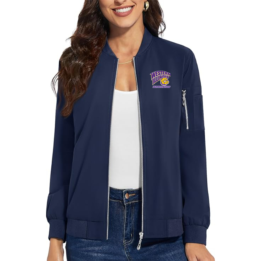Women's Western Illinois Leathernecks Premium Bomber Jacket Outerwear