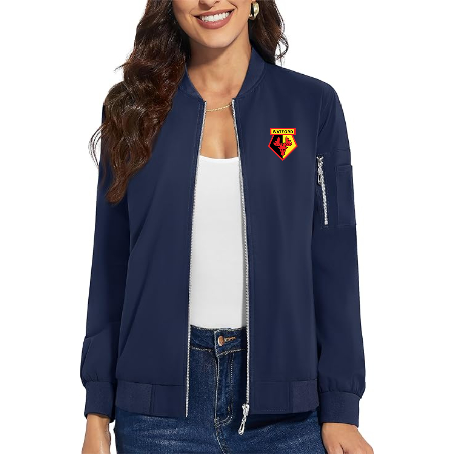 Women's  Watford Soccer   Premium Bomber Jacket Outerwear