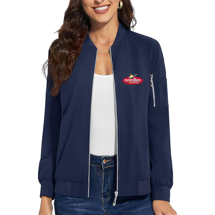 Women's Noodles & Company  Premium Bomber Jacket Outerwear