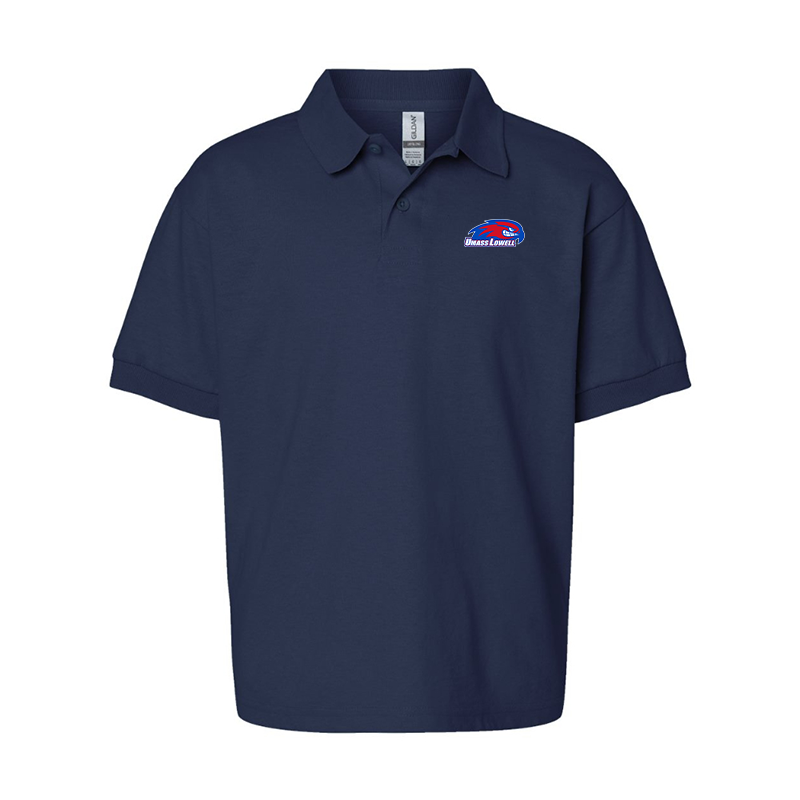 Youth UMass Lowell River Hawks Gildan Dry Blend Jersey Polo