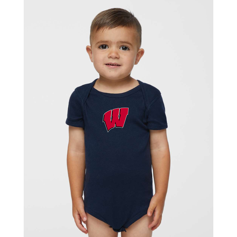 Wisconsin Badgers Rabbit Skins Infant Baby Rib Bodysuit