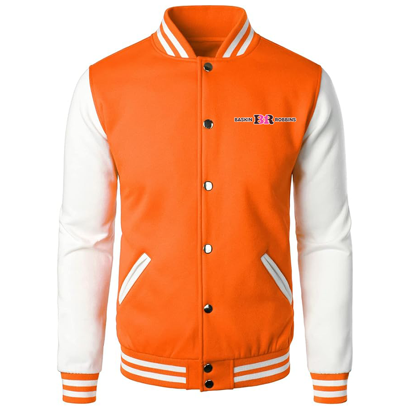 Men's  Baskin-Rоbbins Varsity Baseball Jacket Cotton Blend Letterman Jackets