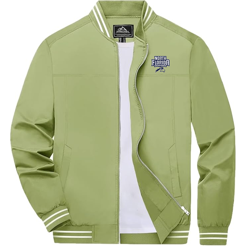 Men's  UNF Ospreys Zip-Up Bomber Jacket Ribbed Collar and Cuffs Outerwear