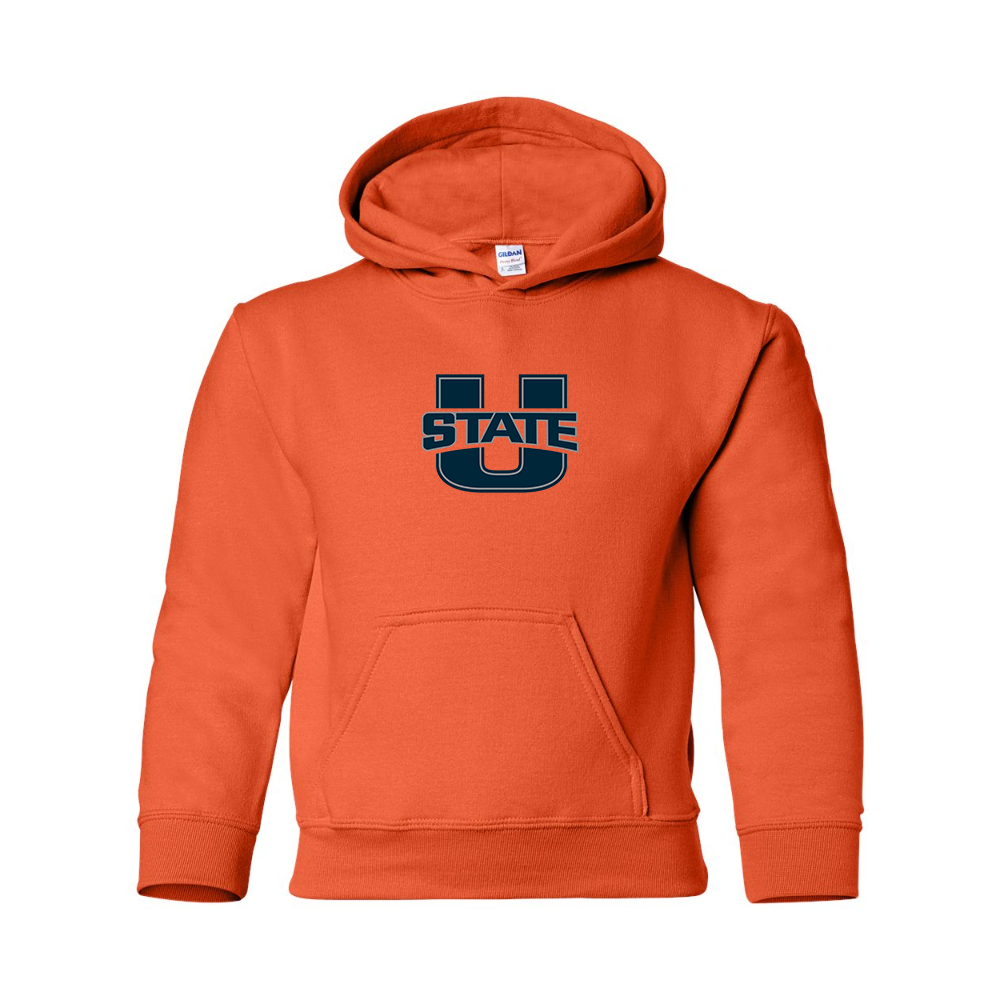 Youth Utah State Aggies  Gildan Heavy Blend  Hooded Sweatshirt