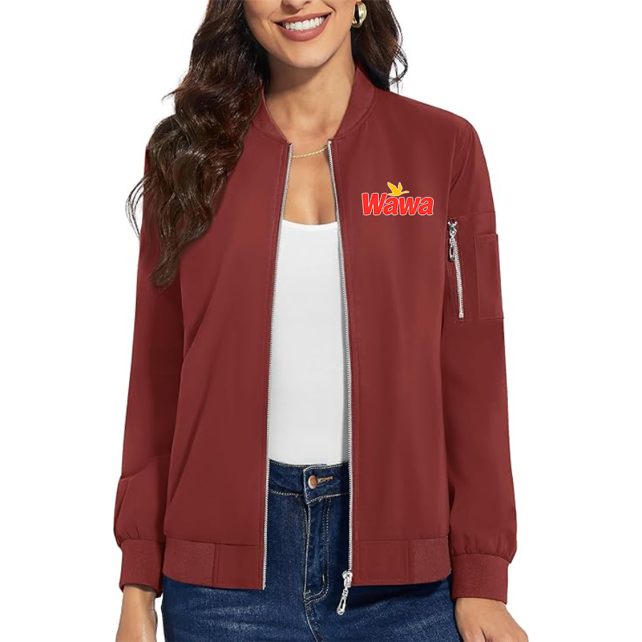 Women's  Wawa Gas Station Premium Bomber Jacket Outerwear